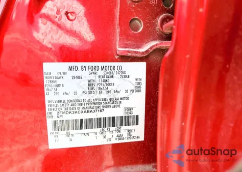 2010 Ford Edge Limited from USA, damaged, VIN 2FMDK3KCXABA37167